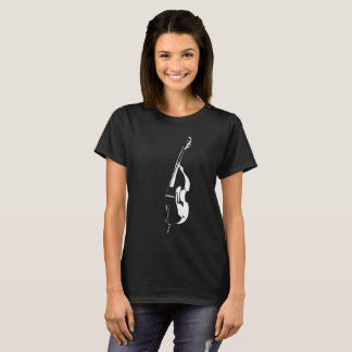 Upprätt bas- SilhouetteT-tröjasvart Tee Shirt