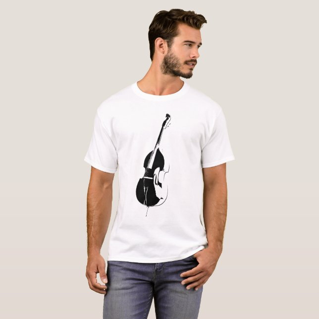 Upprätt bas- SilhouetteT-tröjavit Tee Shirt (Hel framsida)