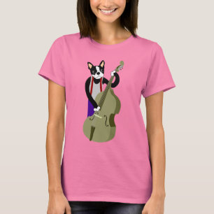 Upprätt bas- spelare för Boston Terrier T Shirt