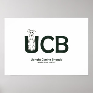 Upprätt hund- brigadaffisch poster