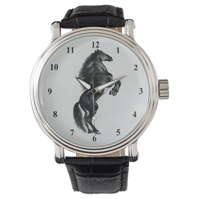 Upprätt Vild Horse Watch Gift Armbandsur (Framsida)