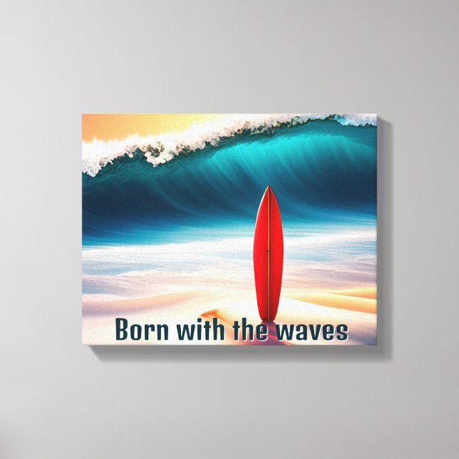 Upprätt ytskiva i persikosand canvastryck (Framsida)