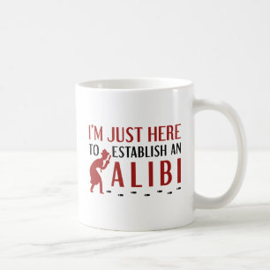 Upprätta ett alibi kaffemugg