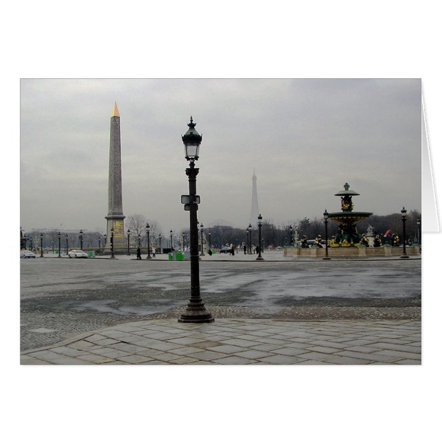 Upprätta Paris Hälsningskort (Framsidan Horizontal)