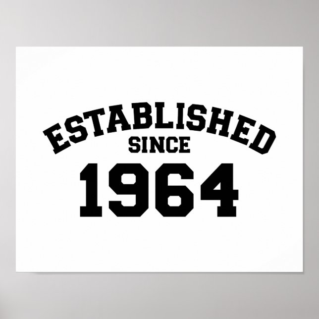 Upprättad sedan 1964 poster (Framsidan)