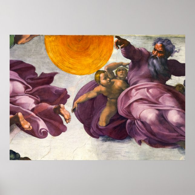 Upprättandet av Sol, Måne och växter Poster (Framsidan)