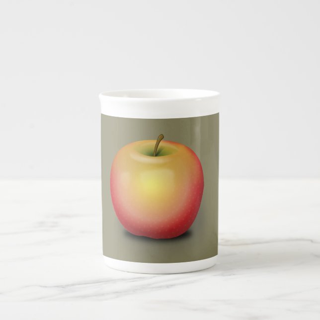 Upprätthåh Apple Benporslin Mugg (Framsidan)