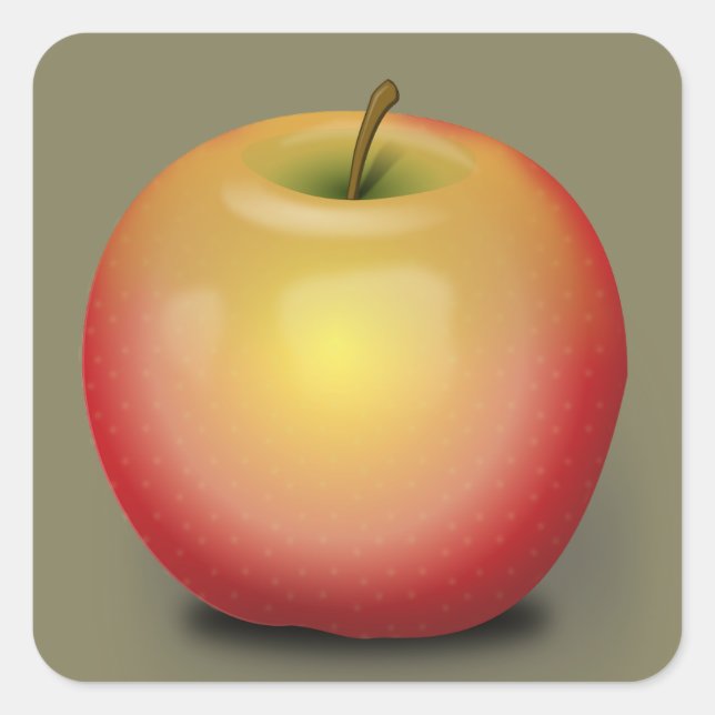 Upprätthåh Apple Fyrkantigt Klistermärke (Framsida)