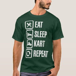 Upprepa 1 av karting-gokarter i sömnkart t shirt