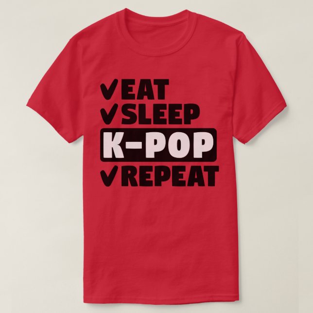 Upprepa 1 för sömnkpop t shirt (Design framsida)