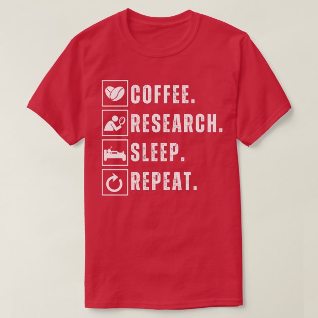 Upprepa 9-9 för kaffeätforskning t shirt (Design framsida)