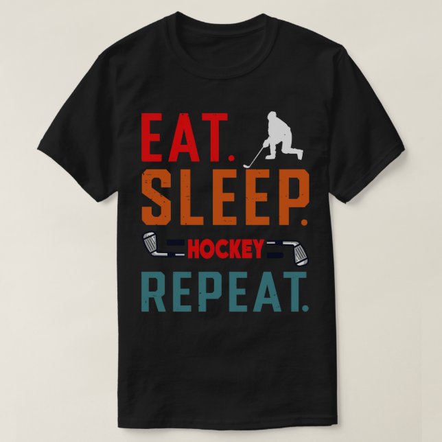 Upprepa 9 för Soft Ice Hockey T Shirt (Design framsida)