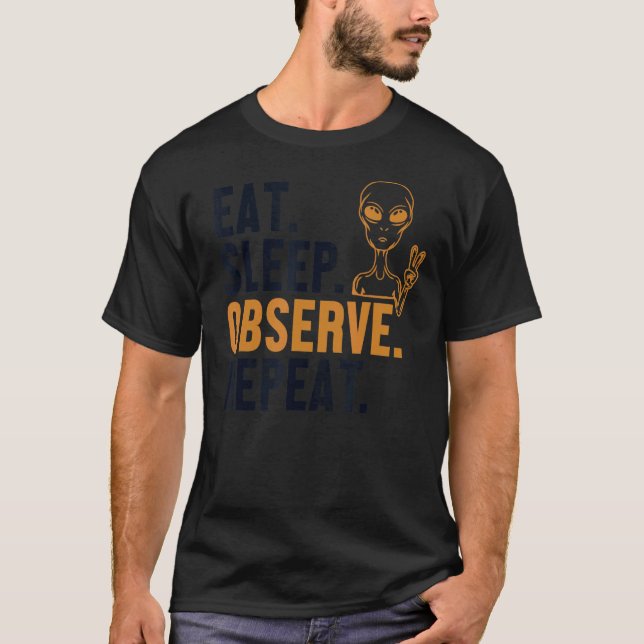 Upprepa Alien Ufo Conspiracy Alie T Shirt (Framsida)
