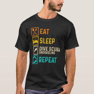 Upprepa Apnoe Diver Diver Diver-dykning för sömndy T Shirt