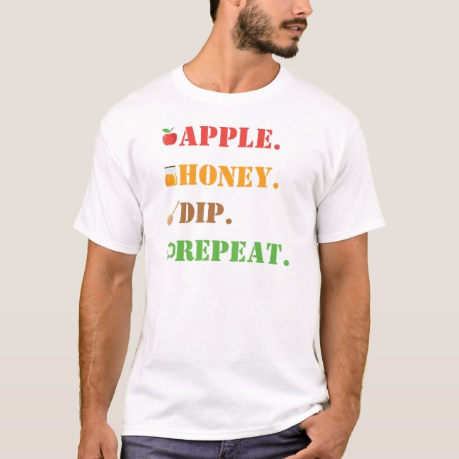 Upprepa apple Honung Dip T Shirt (Framsida)