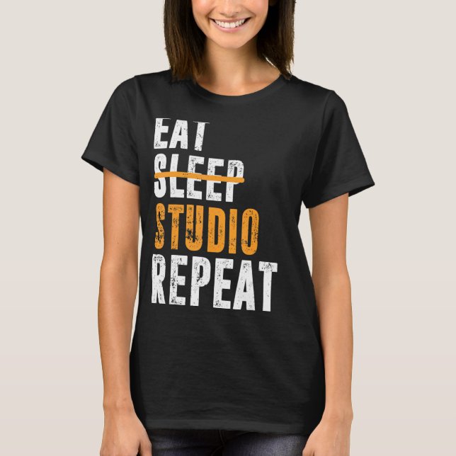 Upprepa arkitekturen för Eat-sömnstudio-upprepad a T Shirt (Framsida)