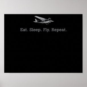 Upprepa Aviator Gift med strömsparsomflygare Poster