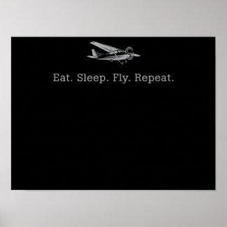 Upprepa Aviator Gift med strömsparsomflygare Poster