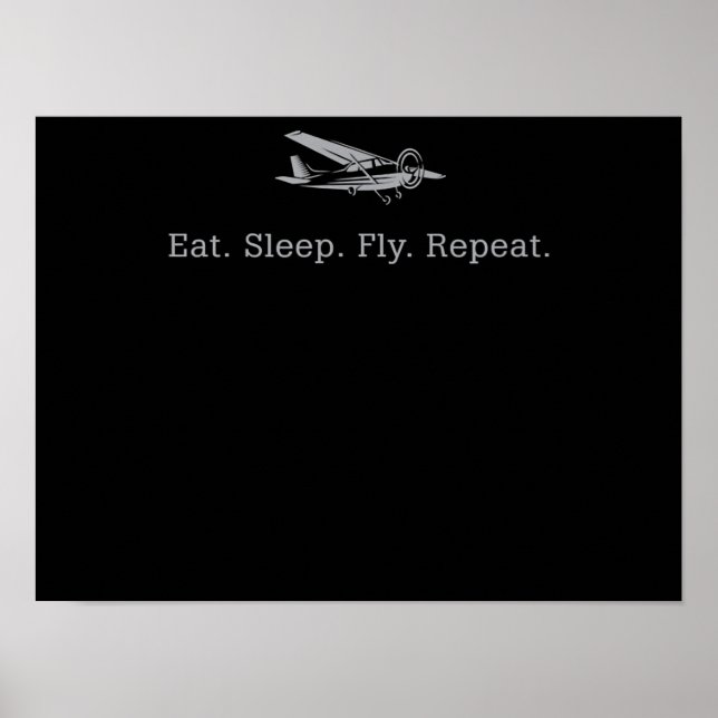 Upprepa Aviator Gift med strömsparsomflygare Poster (Framsidan)
