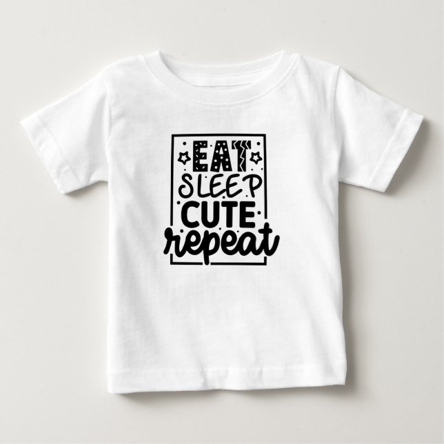 Upprepa Baby i viloläge T Shirt (Framsida)