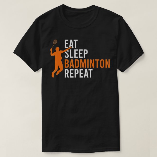 Upprepa Badminton Badminton T Shirt (Design framsida)