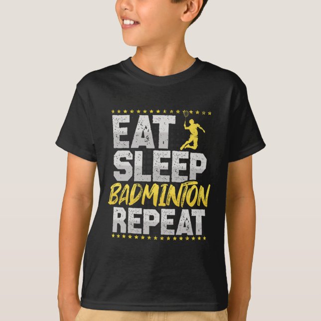 Upprepa Badminton Hob T Shirt (Framsida)