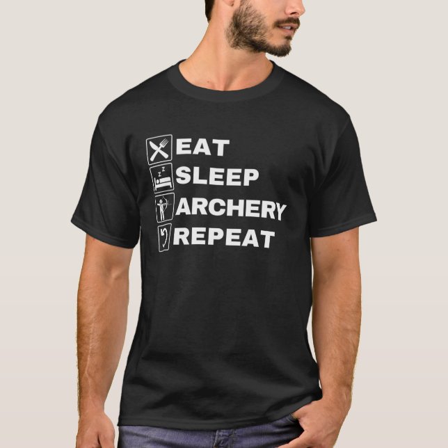 Upprepa båge och pilbåge t shirt (Framsida)