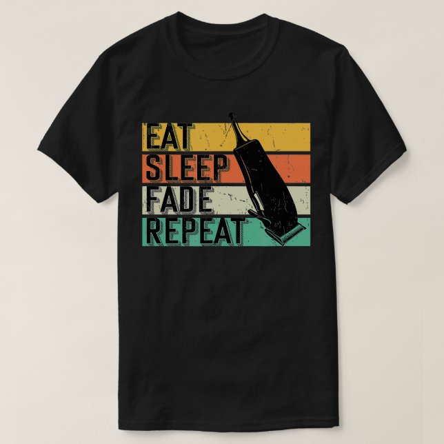 Upprepa Barber Gift Hairstylist Barb T Shirt (Design framsida)