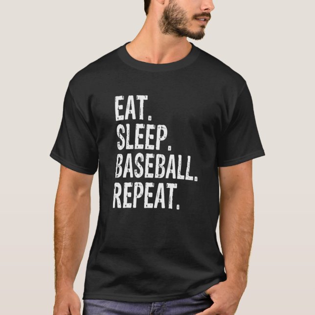 Upprepa baseball Premium för viloläge T Shirt (Framsida)