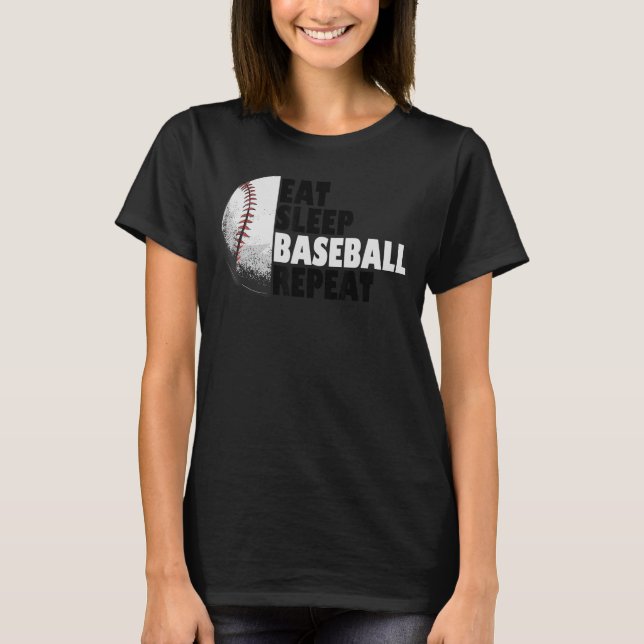 Upprepa Baseball-spelaren Lunt Ba T Shirt (Framsida)