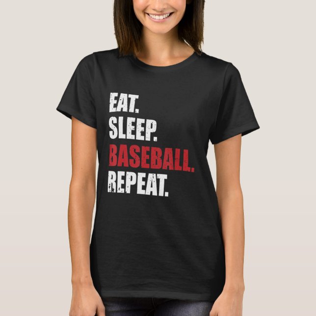 Upprepa Baseball-spelaren Lunt Ba T Shirt (Framsida)