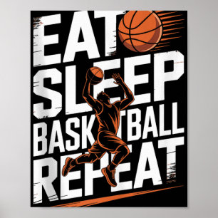 Upprepa basketboll i viloläge, spelare, pojkar, fl poster