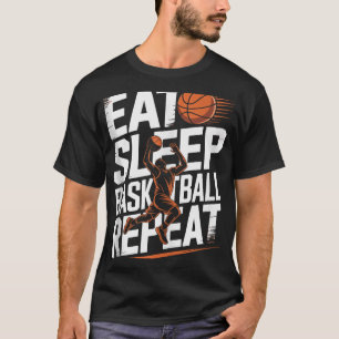 Upprepa basketboll i viloläge, spelare, pojkar, fl t shirt
