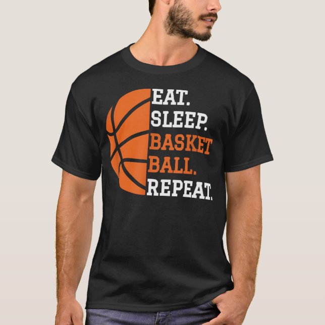 Upprepa basketboll i viloläge t shirt (Framsida)