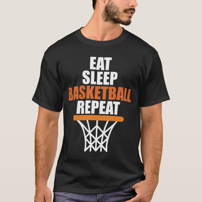 Upprepa basketboll i viloläge t shirt (Framsida)