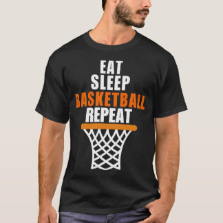 Upprepa basketbollen för basketboll fläkt t shirt