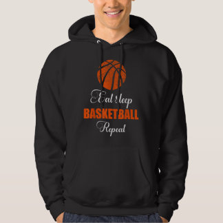 Upprepa basketbollen med Boll-grafikkolv i viloläg Hoodie