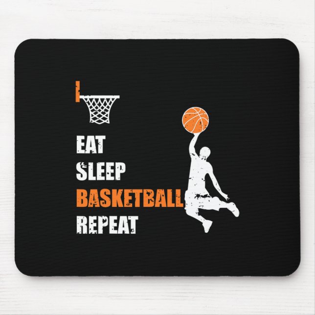 Upprepa basketbollen med lucka i viloläge och Gi Musmatta (Framsidan)