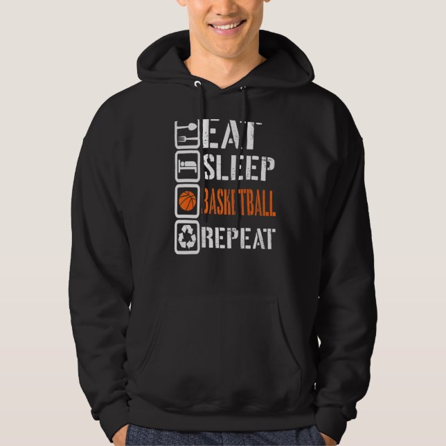 Upprepa basketbollens basketspelare Rou Hoodie (Framsida)