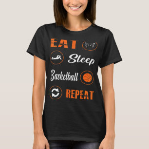 Upprepa basketbollens basketspelare Rou T Shirt