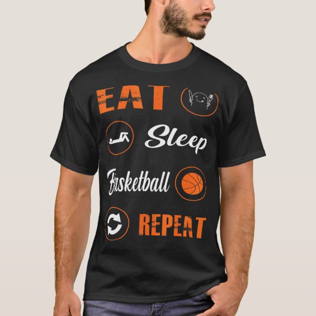Upprepa basketbollens basketspelare Rou T Shirt (Framsida)