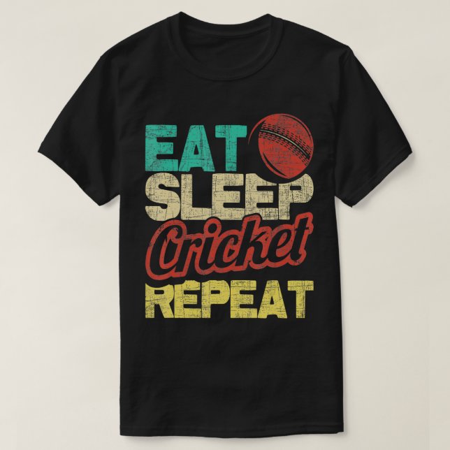 Upprepa Batsman-batterilateringen för eat-viloläge T Shirt (Design framsida)