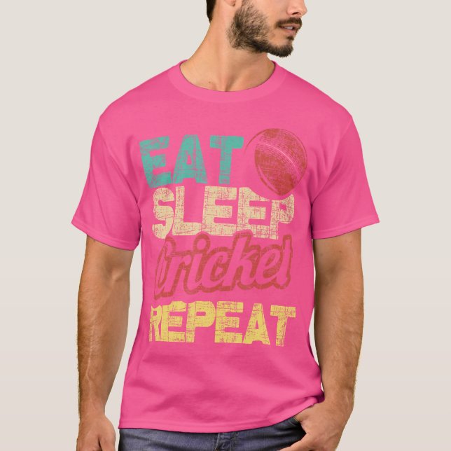 Upprepa Batsman-batterilateringen för eat-viloläge T Shirt (Framsida)