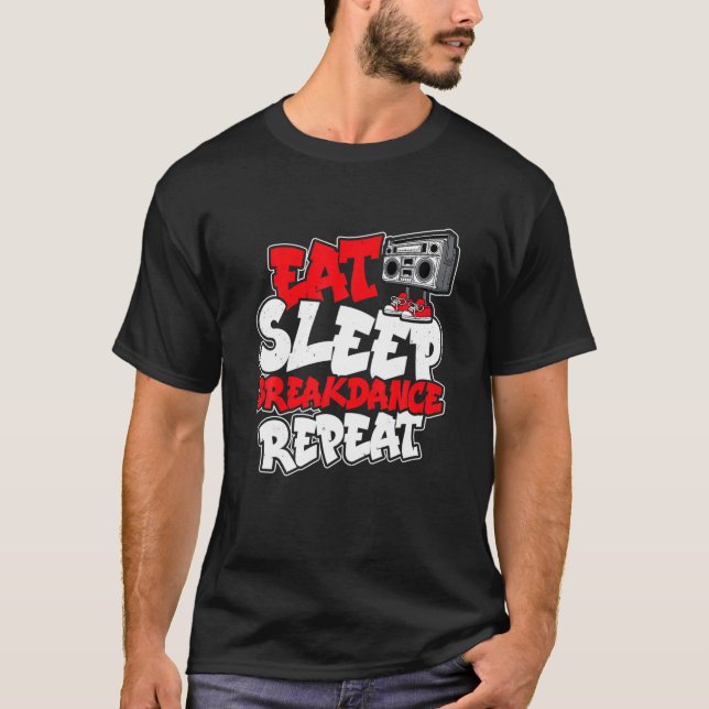 Upprepa Bboy Breakddans i viloläge T Shirt (Framsida)
