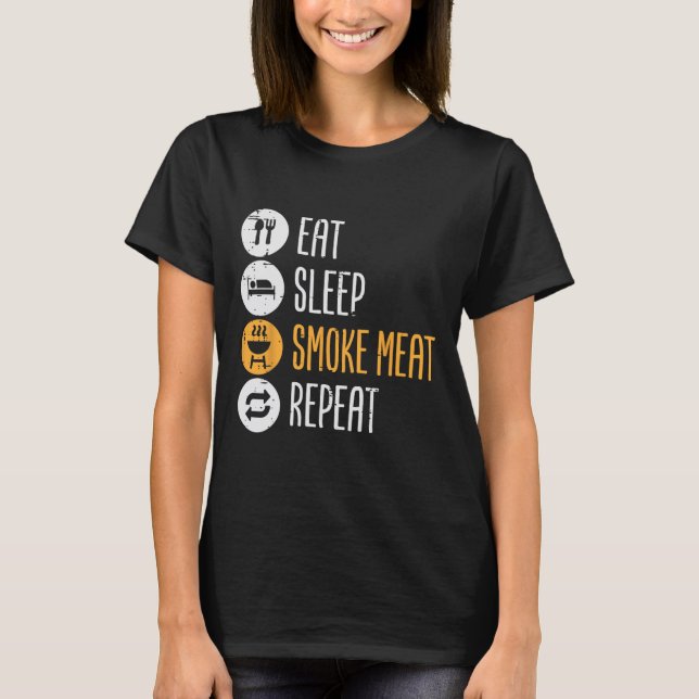 Upprepa Bbq Rbecue Grill Manar W T Shirt (Framsida)