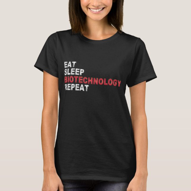 Upprepa bioteknik i viloläge t shirt (Framsida)