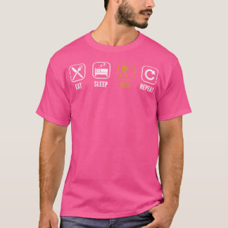 Upprepa Bollar Snooker Player Bi för Eat Sviloläge T Shirt