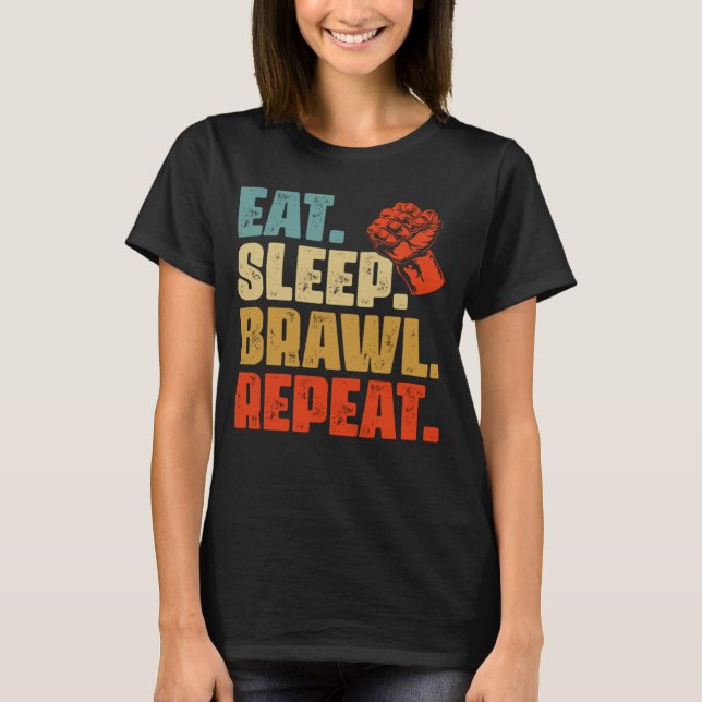 Upprepa brawler eller spel med viloläge t shirt (Framsida)