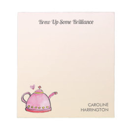 Upprepa Brilliance Cute Inspirational Tea Älskare Anteckningsblock