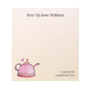 Upprepa Brilliance Cute Inspirational Tea Älskare Anteckningsblock